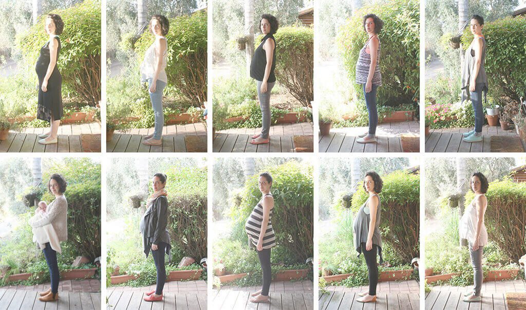 10 Stages of pregnancy belly growth